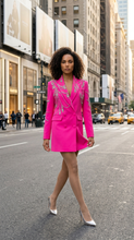 Load image into Gallery viewer, Pink Dynasty Embellished Blazer Dress