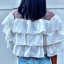 Load image into Gallery viewer, OFF WHITE RUFFLE SHIRT